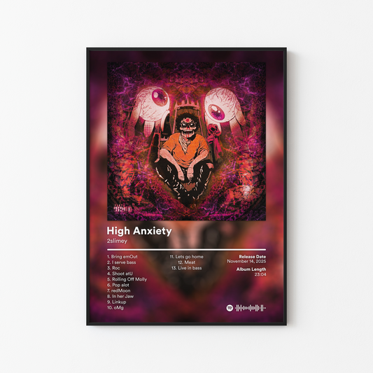 2slimey High Anxiety Album Poster