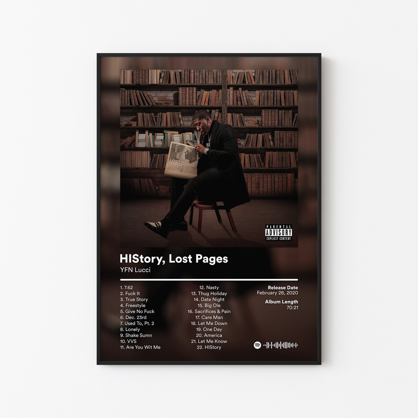YFN Lucci HIStory Lost Pages Album Poster