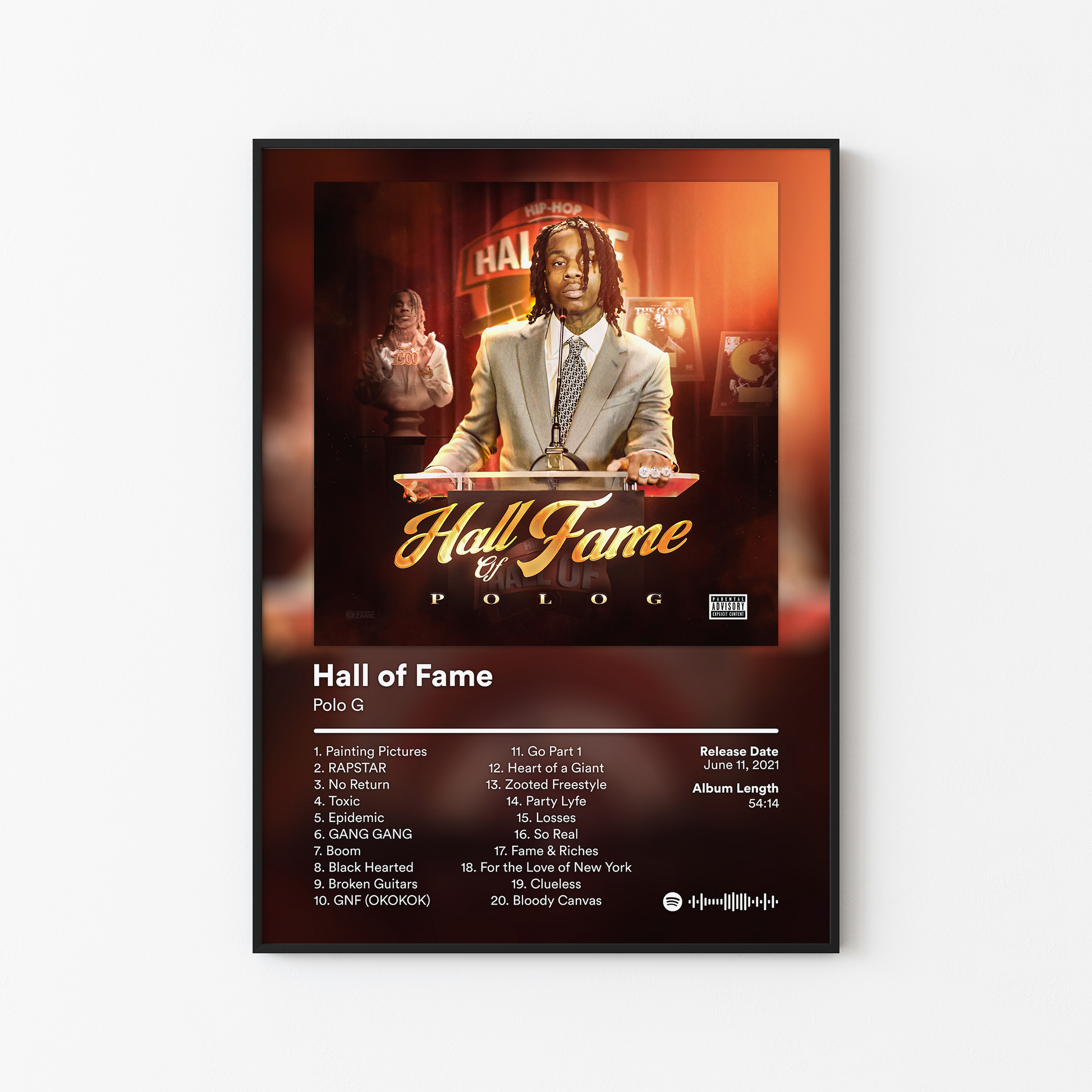Polo G Hall of Fame Album Poster