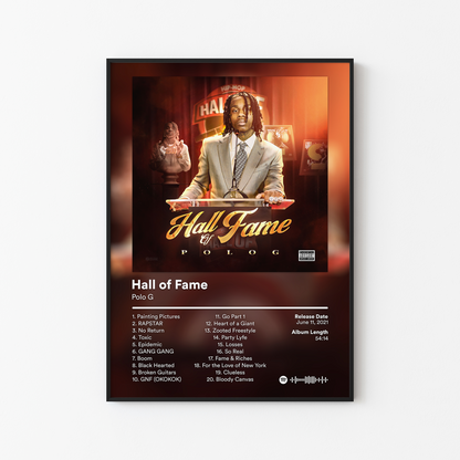 Polo G Hall of Fame Album Poster