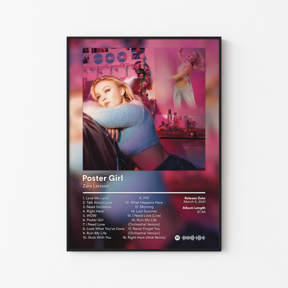 Zara Larsson Poster Girl Album Poster