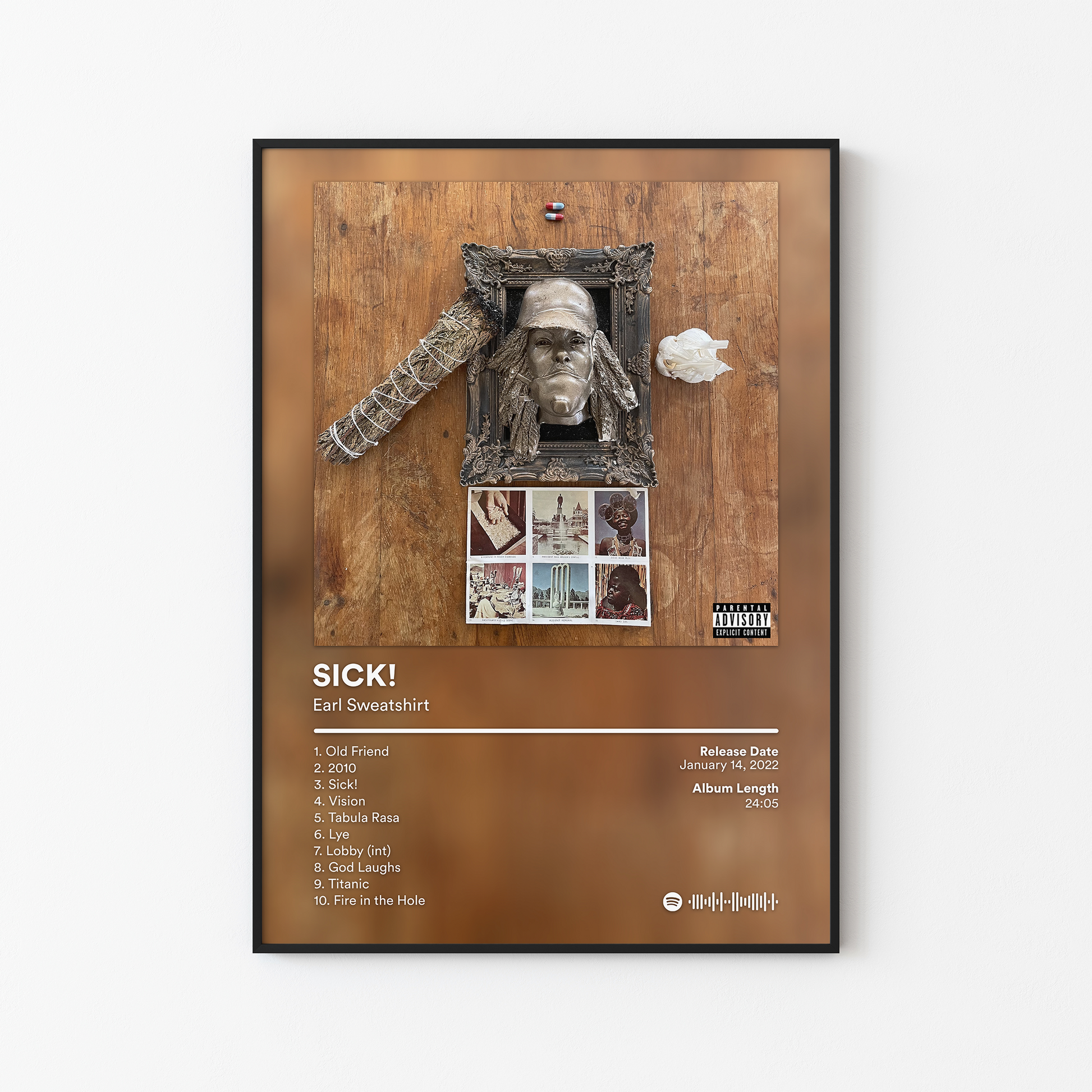 Earl Sweatshirt SICK Album Poster