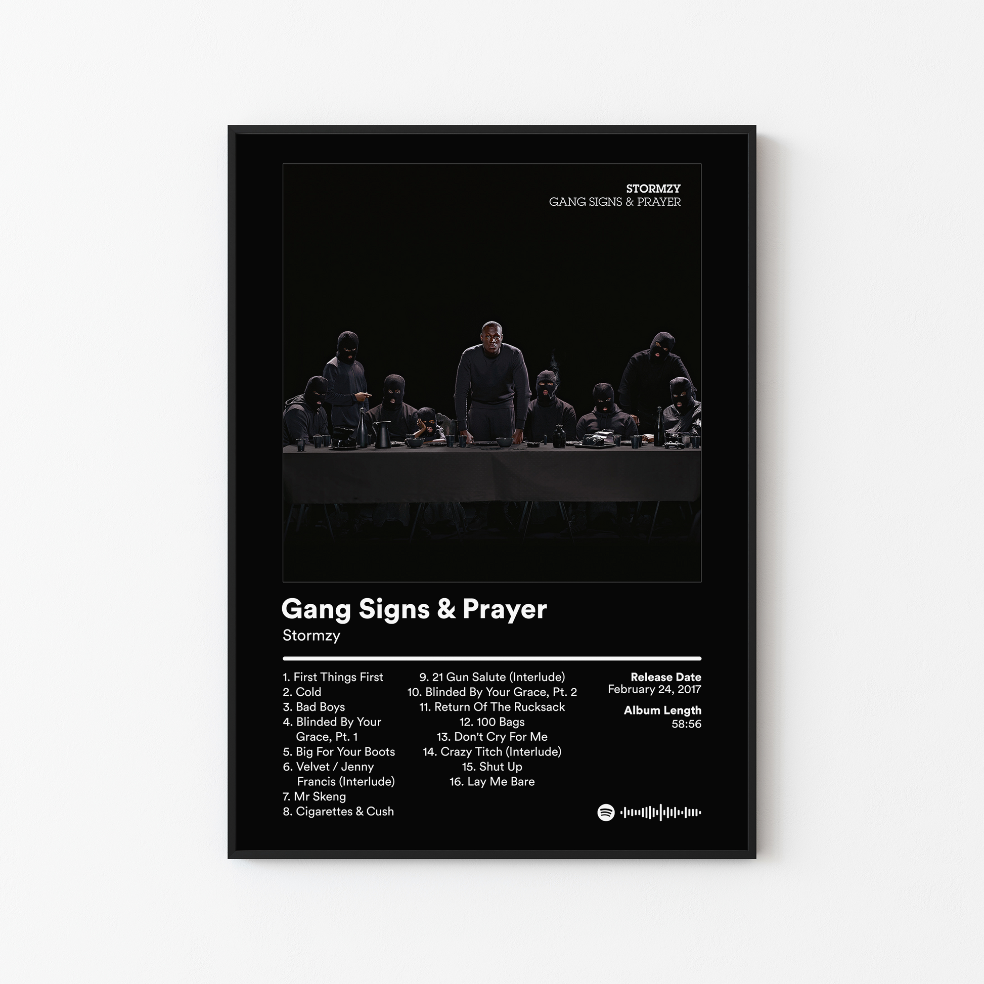 Stormzy Gang Signs and Prayer Album Poster