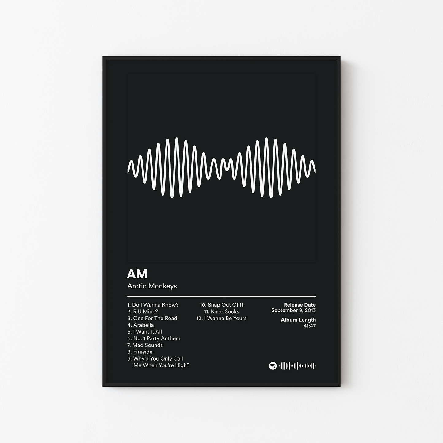 Arctic Monkeys AM Album Poster