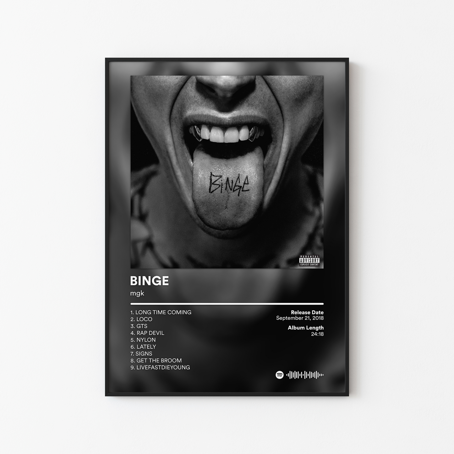 mgk BINGE Album Poster