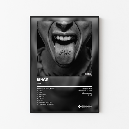 mgk BINGE Album Poster