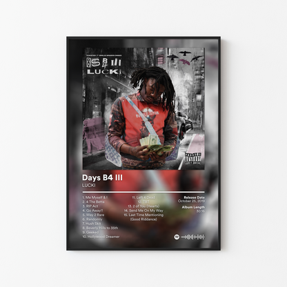 LUCKI Days B4 III Album Poster