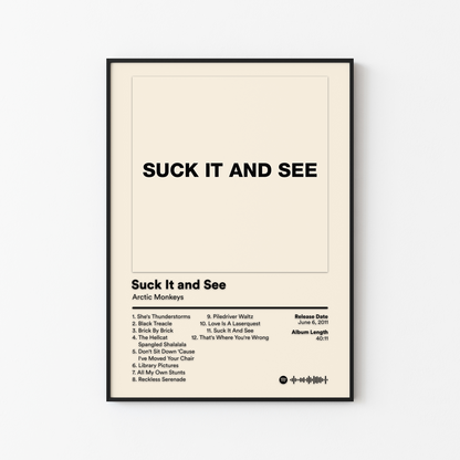 Arctic Monkeys Suck It and See Album Poster