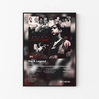 Polo G Die A Legend Album Poster