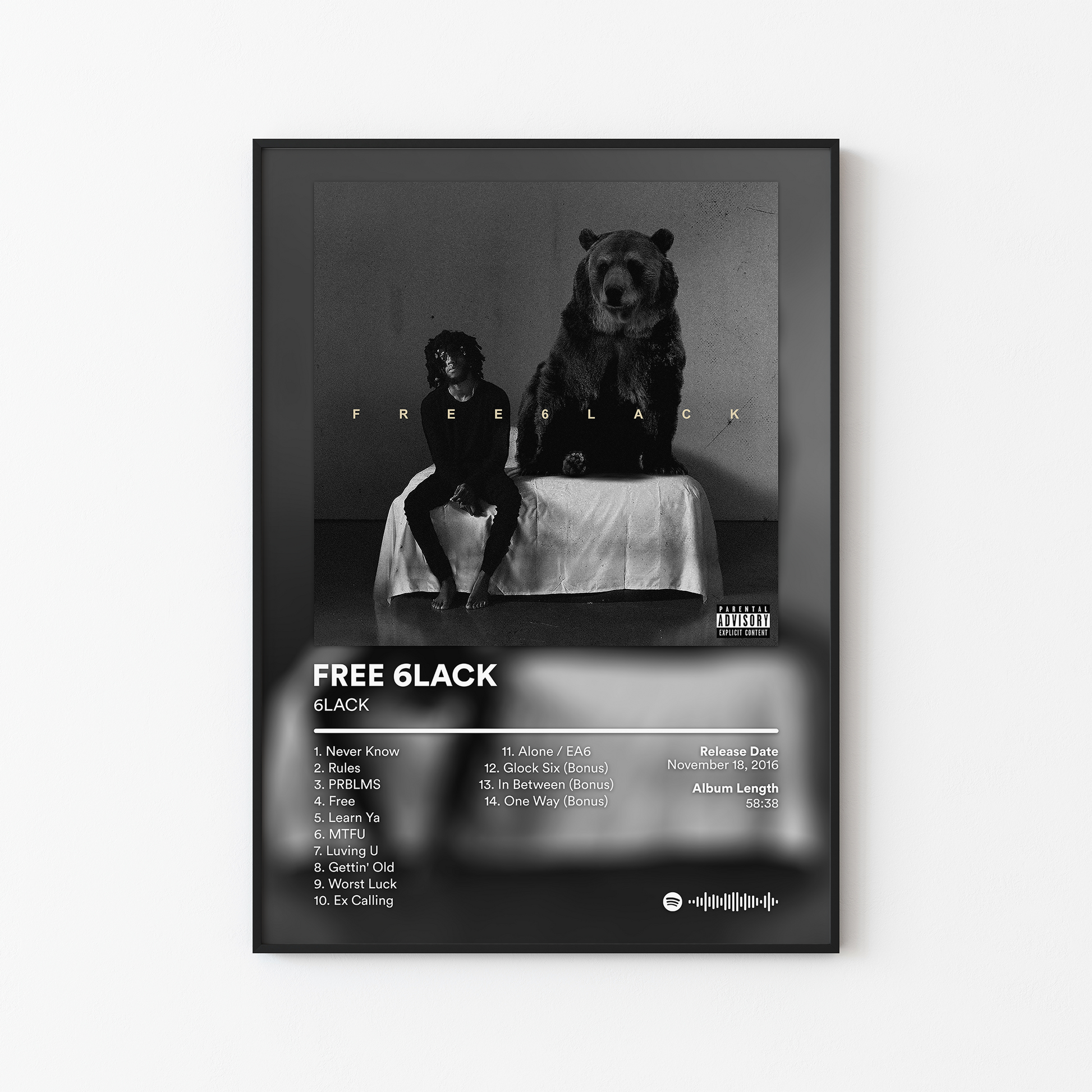 6LACK FREE 6LACK Album Poster
