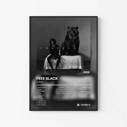 6LACK FREE 6LACK Album Poster