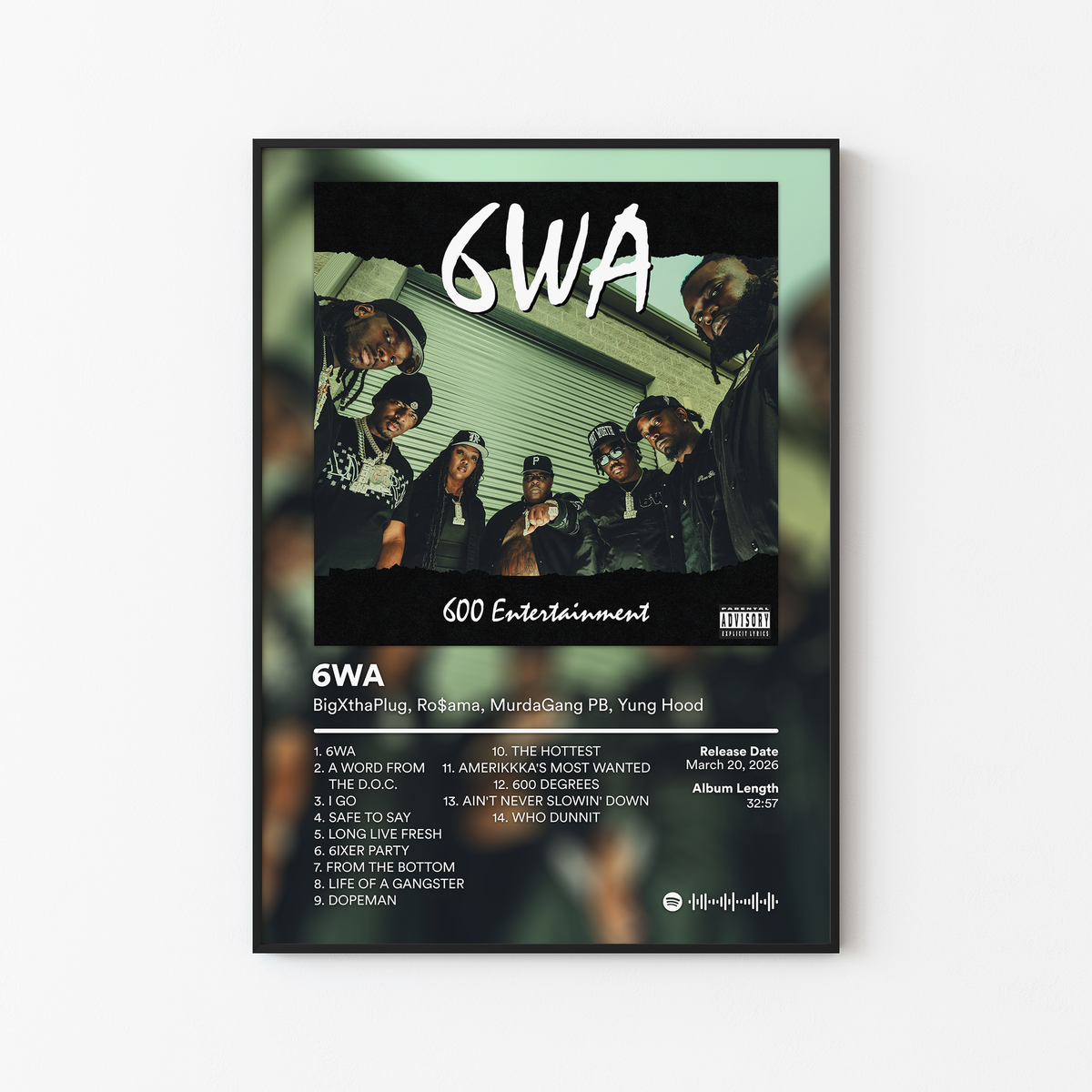 BigXthaPlug 6WA Album Poster