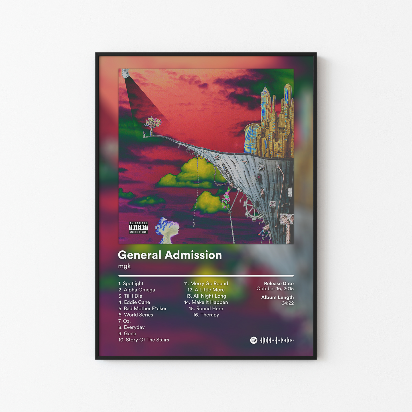 mgk General Admission Album Poster