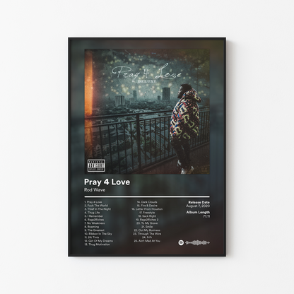 Rod Wave Pray 4 Love Deluxe Album Poster
