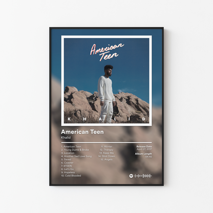Khalid American Teen Album Poster