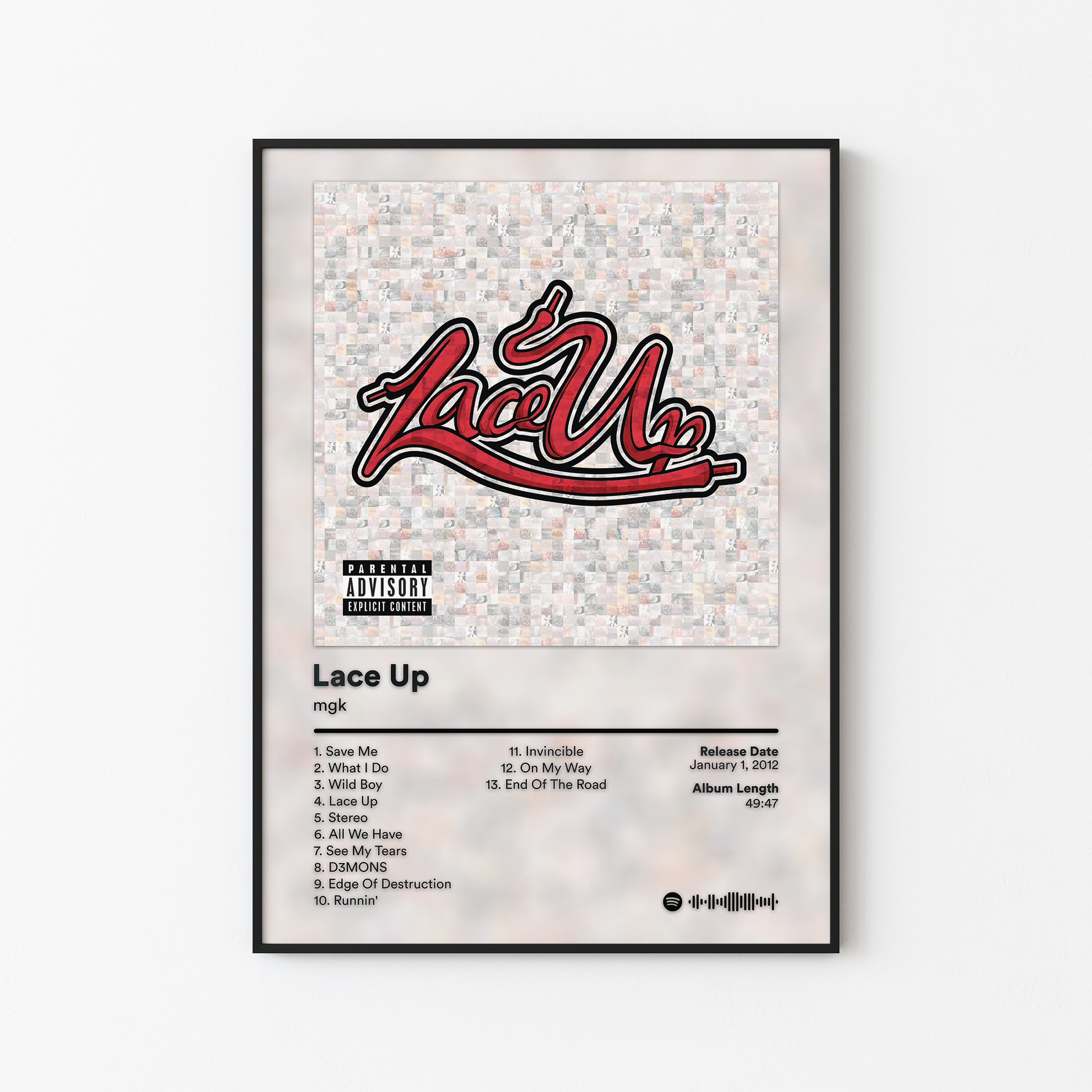 mgk Lace Up Album Poster