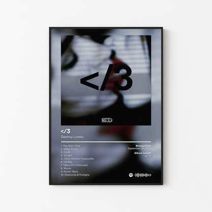 Destroy Lonely Album Posters