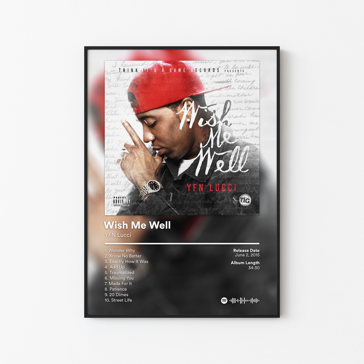 YFN Lucci Wish Me Well Album Poster