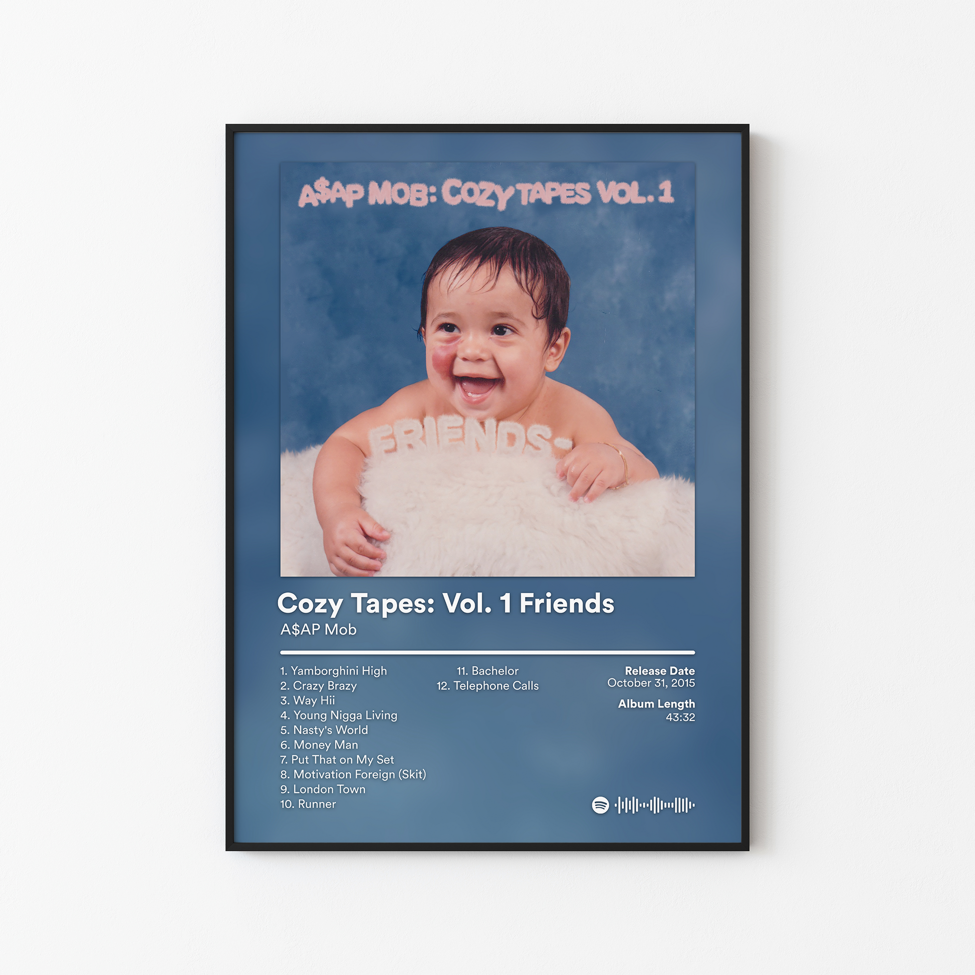 ASAP Mob Cozy Tapes Vol 1 Friends Album Poster