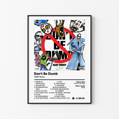 ASAP Rocky Dont Be Dumb Album Poster