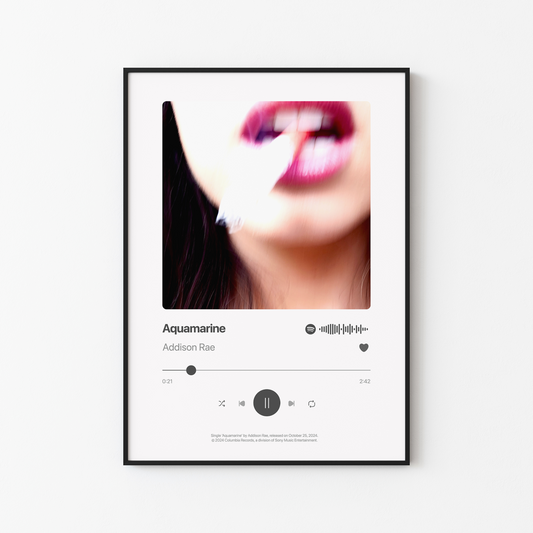 Addison Rae Aquamarine Poster