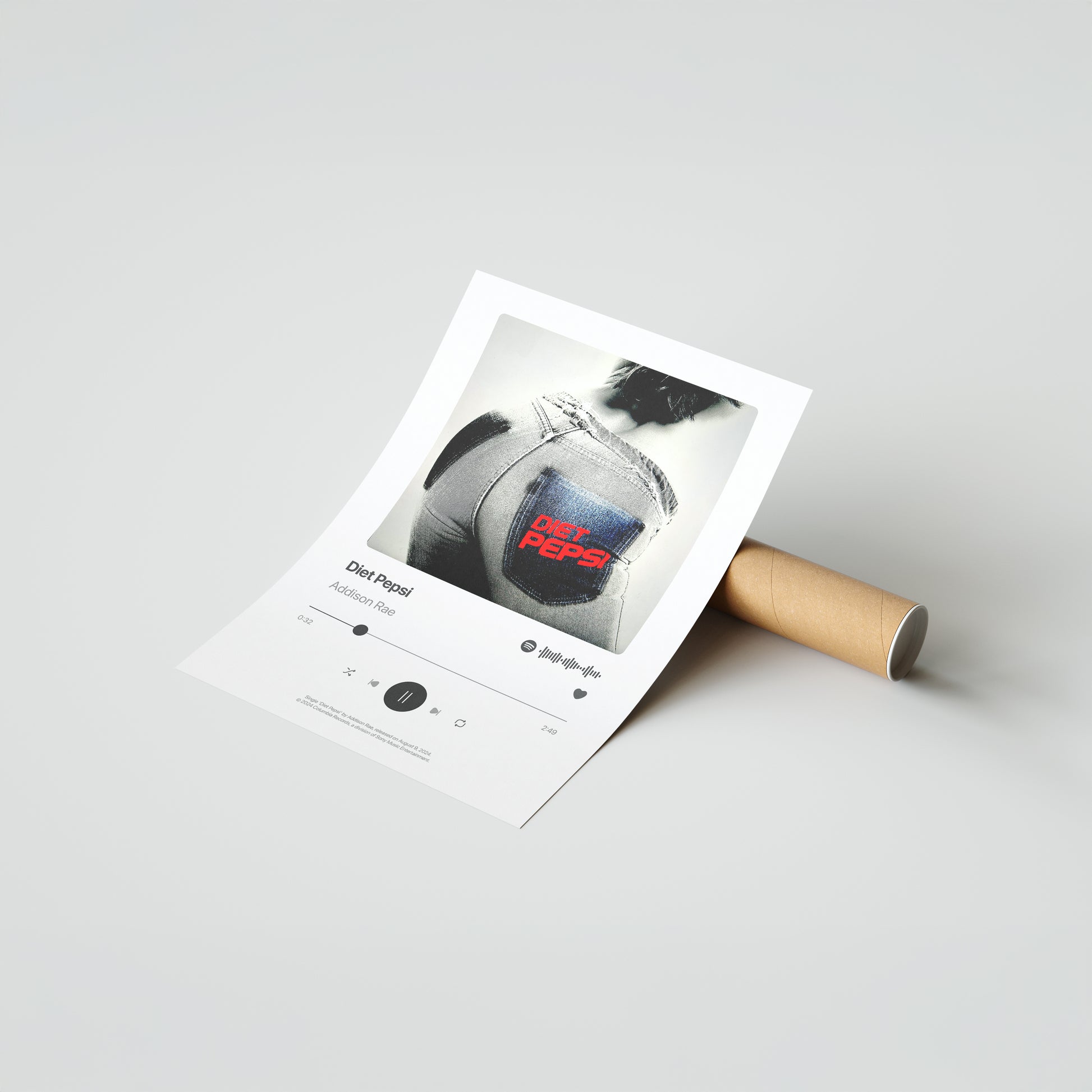 Addison Rae Diet Pepsi Poster