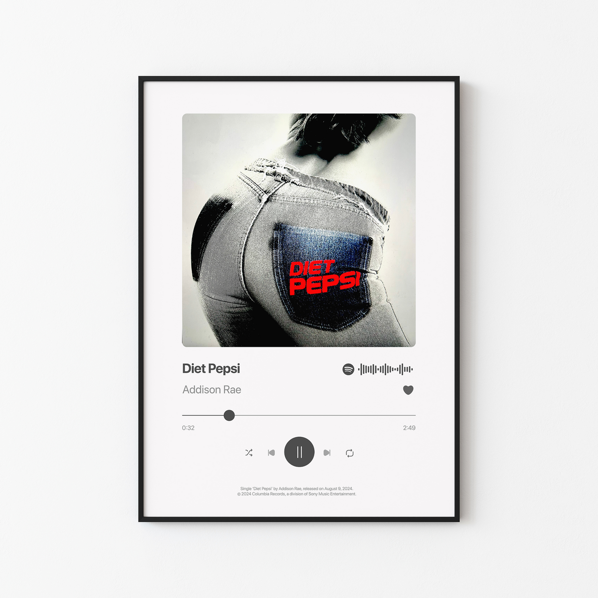 Addison Rae Diet Pepsi Poster