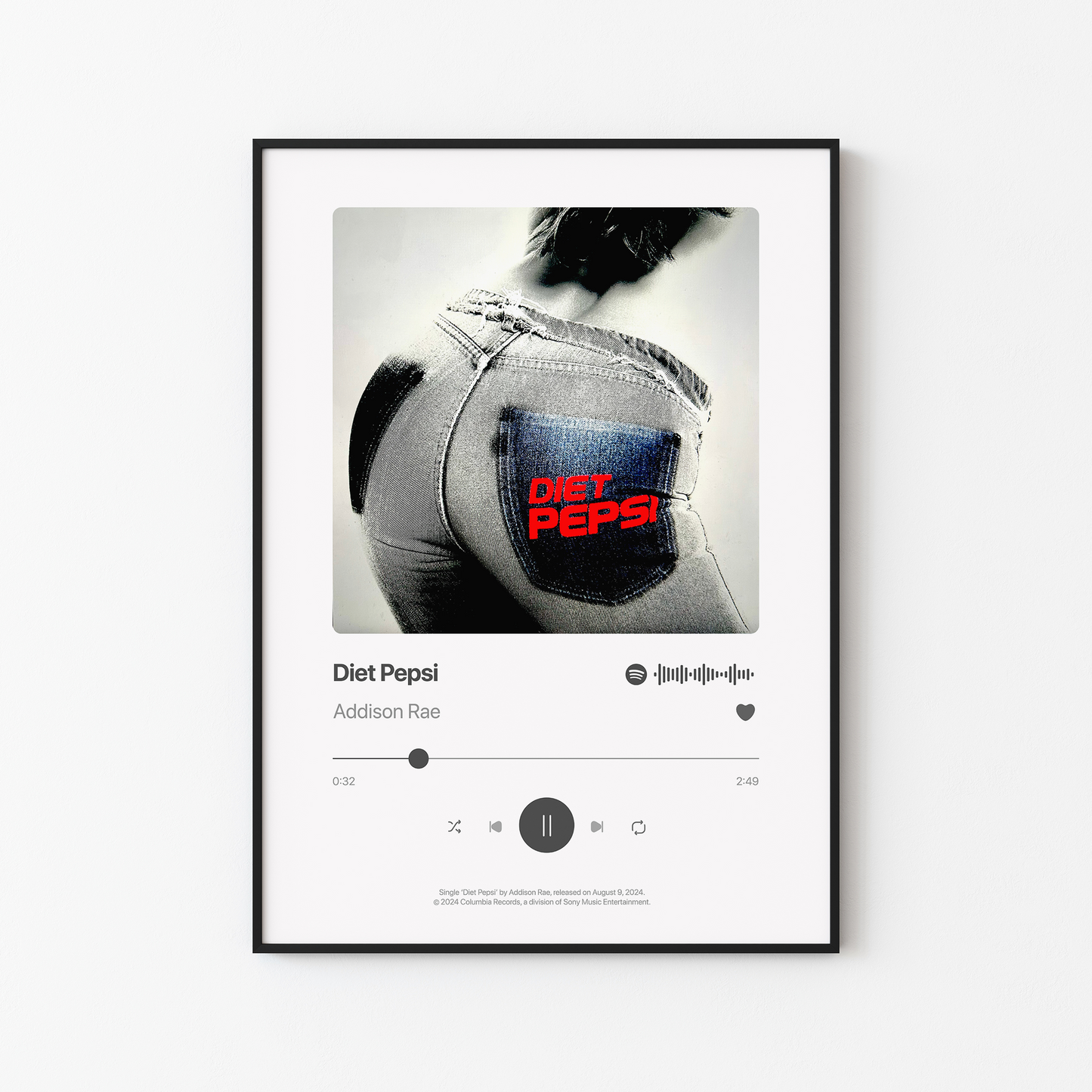 Addison Rae Diet Pepsi Poster