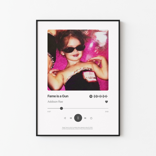 Addison Rae Fame is a Gun Poster