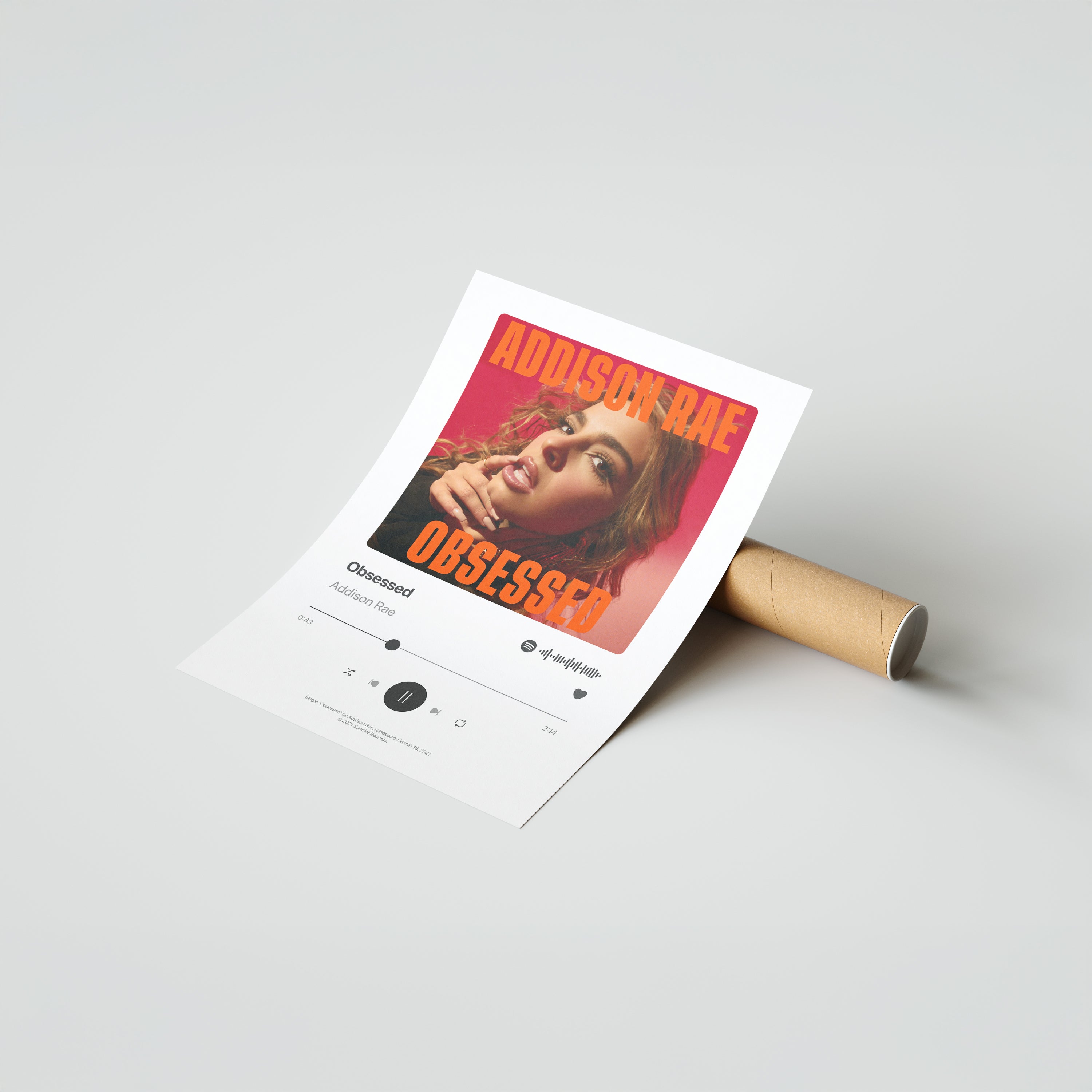 Addison Rae Poster Addison Rae Obsessed Poster – Radial Posters