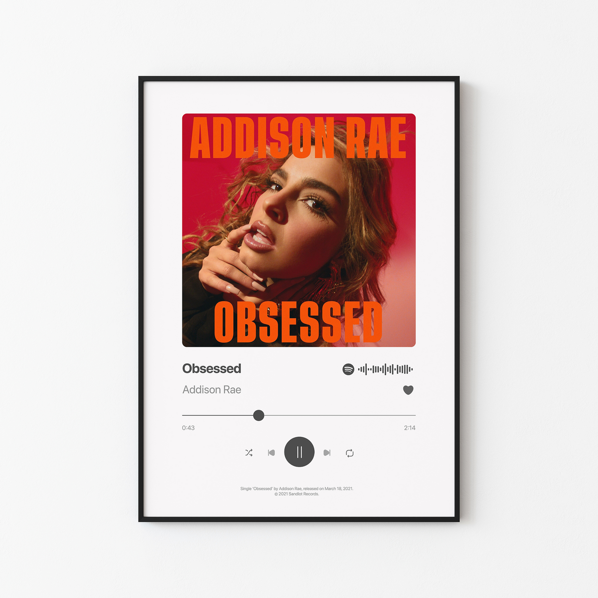 Addison Rae Poster Addison Rae Obsessed Poster – Radial Posters