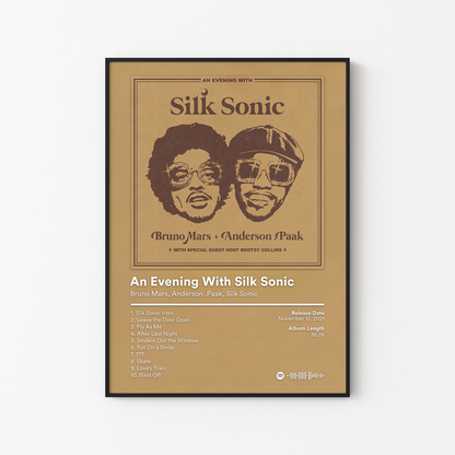 Bruno Mars Anderson Paak Silk Sonic An Evening With Silk Sonic Album Poster