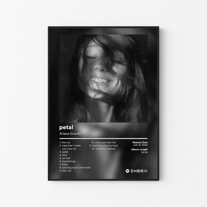 Ariana Grande petal Album Poster