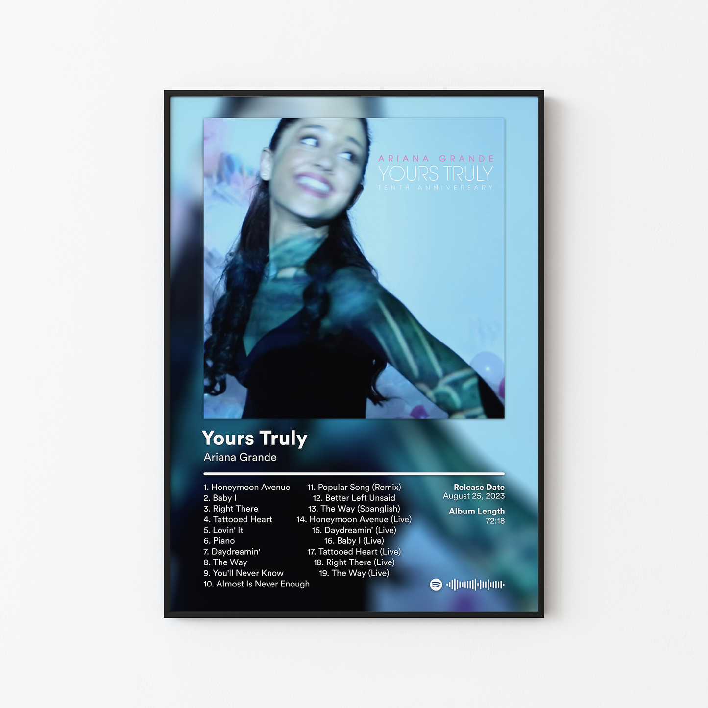Ariana Grande Yours Truly Album Poster