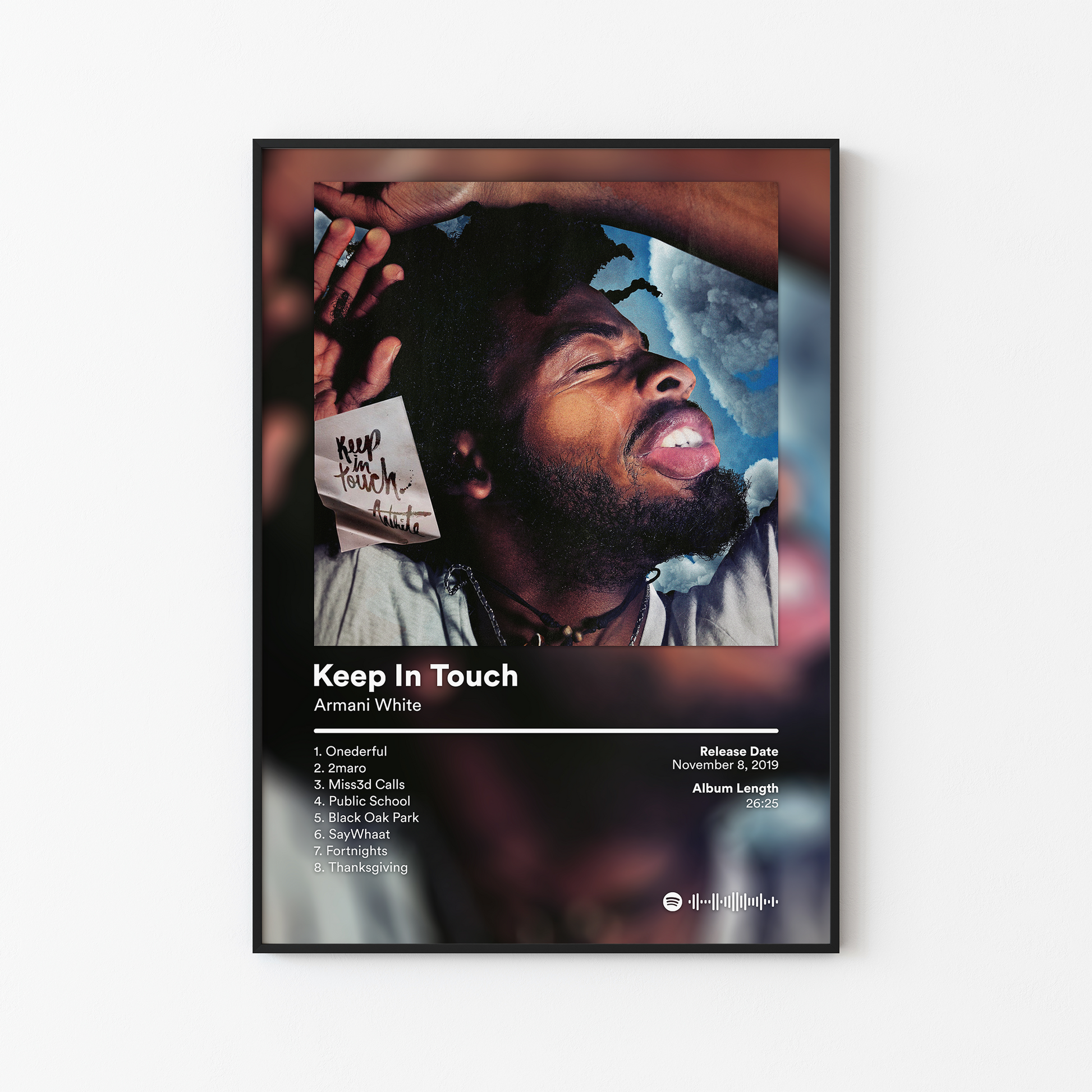 Armani White Keep In Touch Album Poster