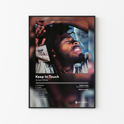Armani White Keep In Touch Album Poster