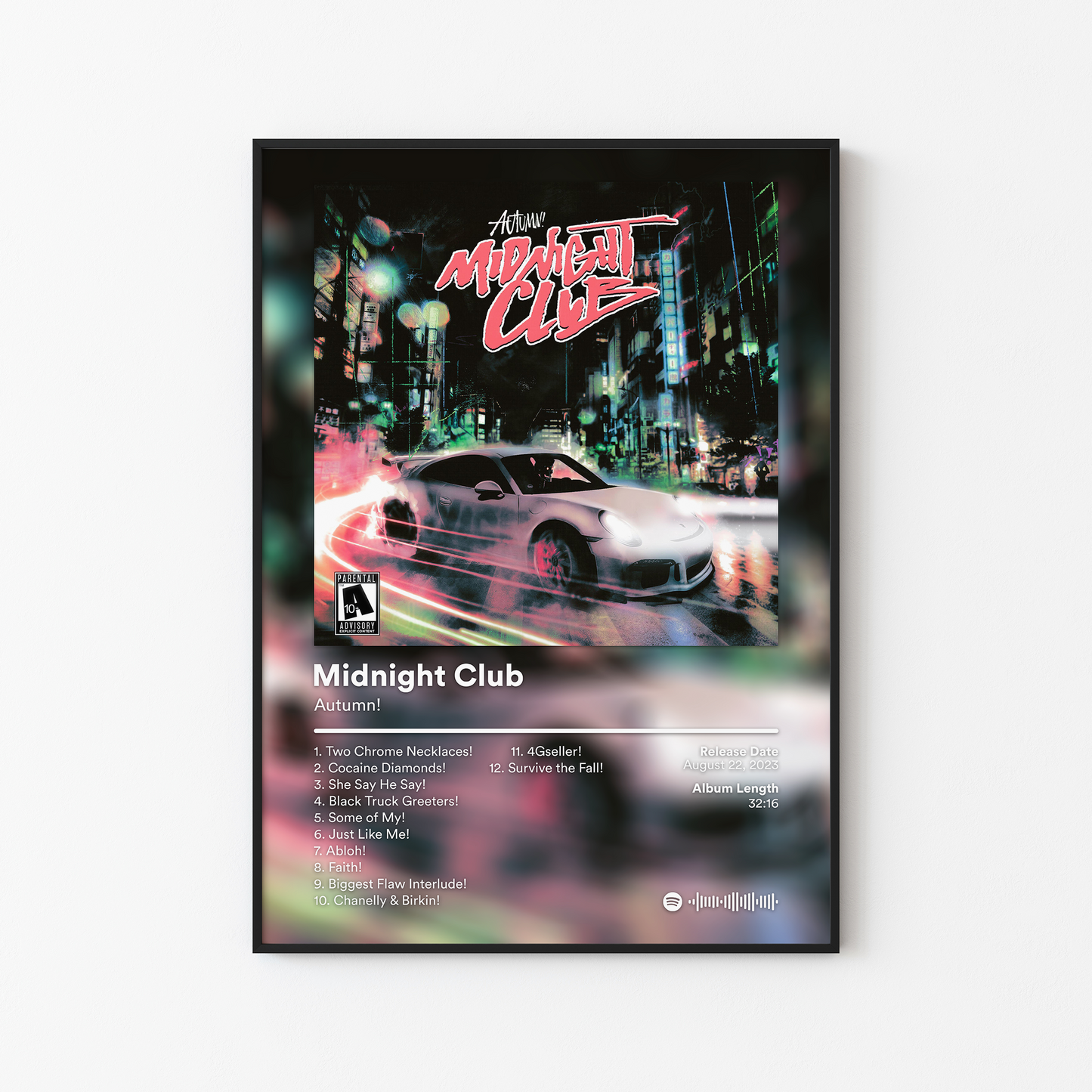 Autumn Midnight Club Album Poster