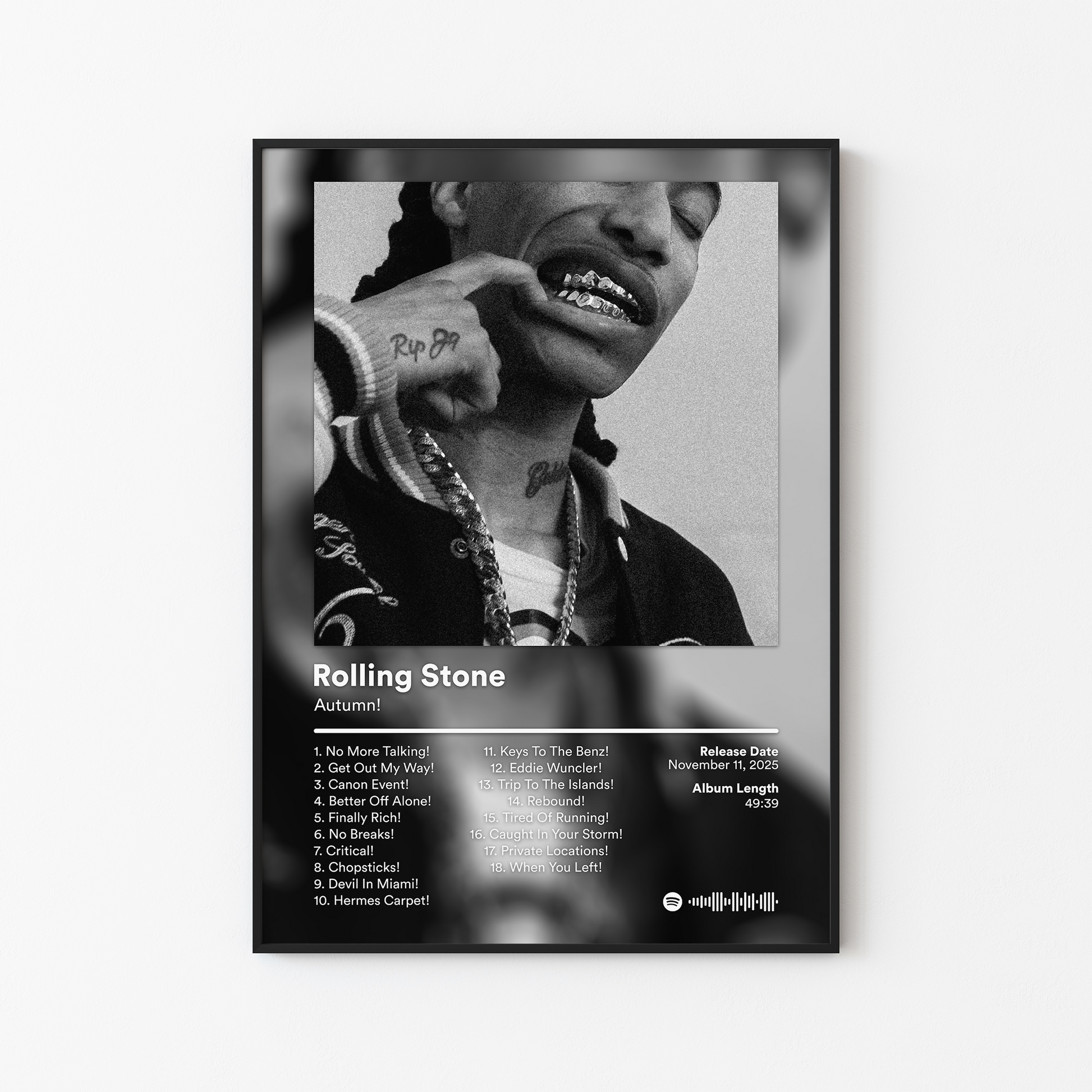 Autumn Rolling Stone Album Poster