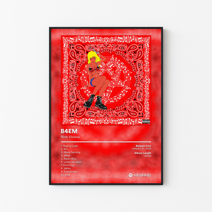 Nine Vicious Album Posters – Radial Posters