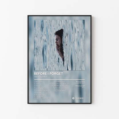 The Kid LAROI BEFORE I FORGET Album Poster