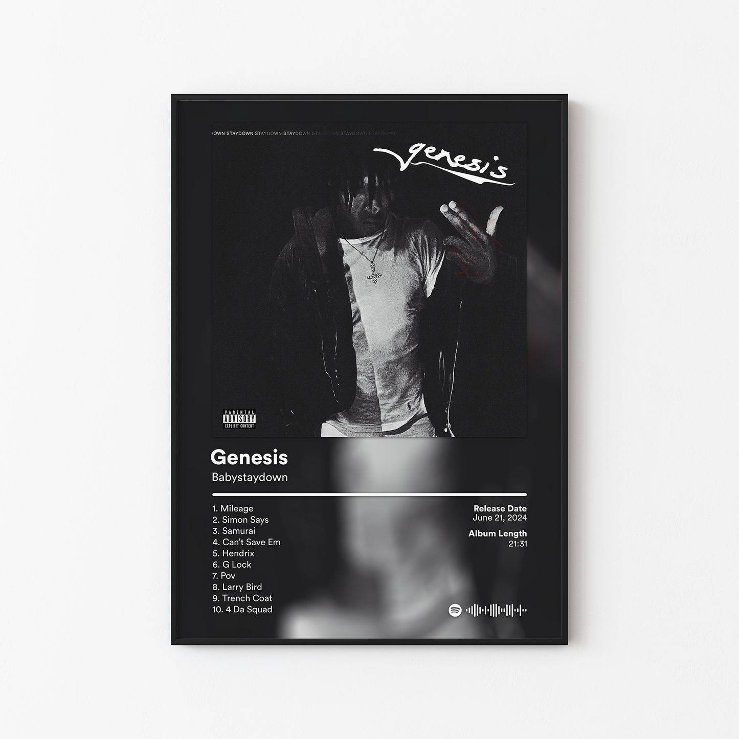 Babystaydown Genesis Album Poster