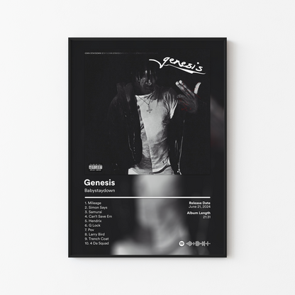 Babystaydown Genesis Album Poster