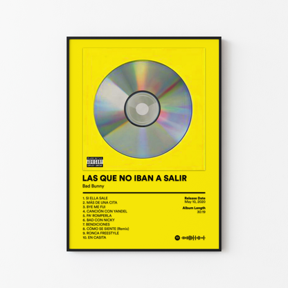 Bad Bunny LAS QUE NO IBAN A SALIR Album Poster