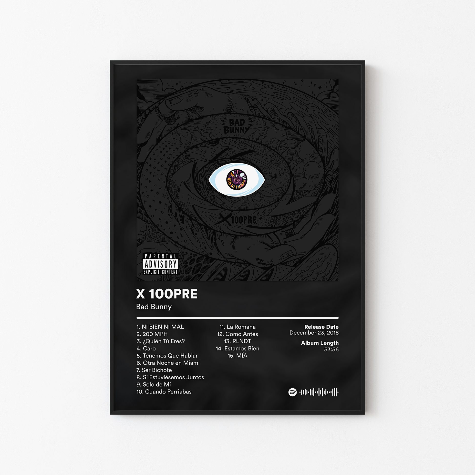 Bad Bunny X 100PRE Album Poster