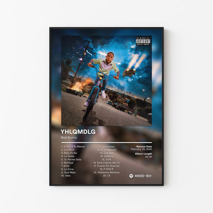 Bad Bunny YHLQMDLG Album Poster