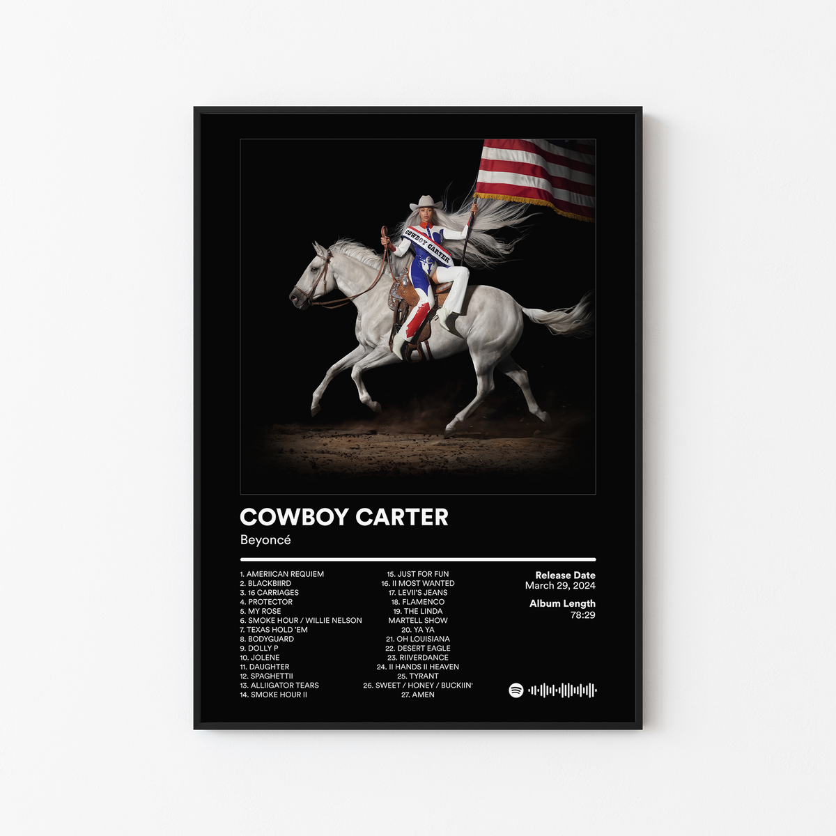 Beyonce COWBOY CARTER Album Poster