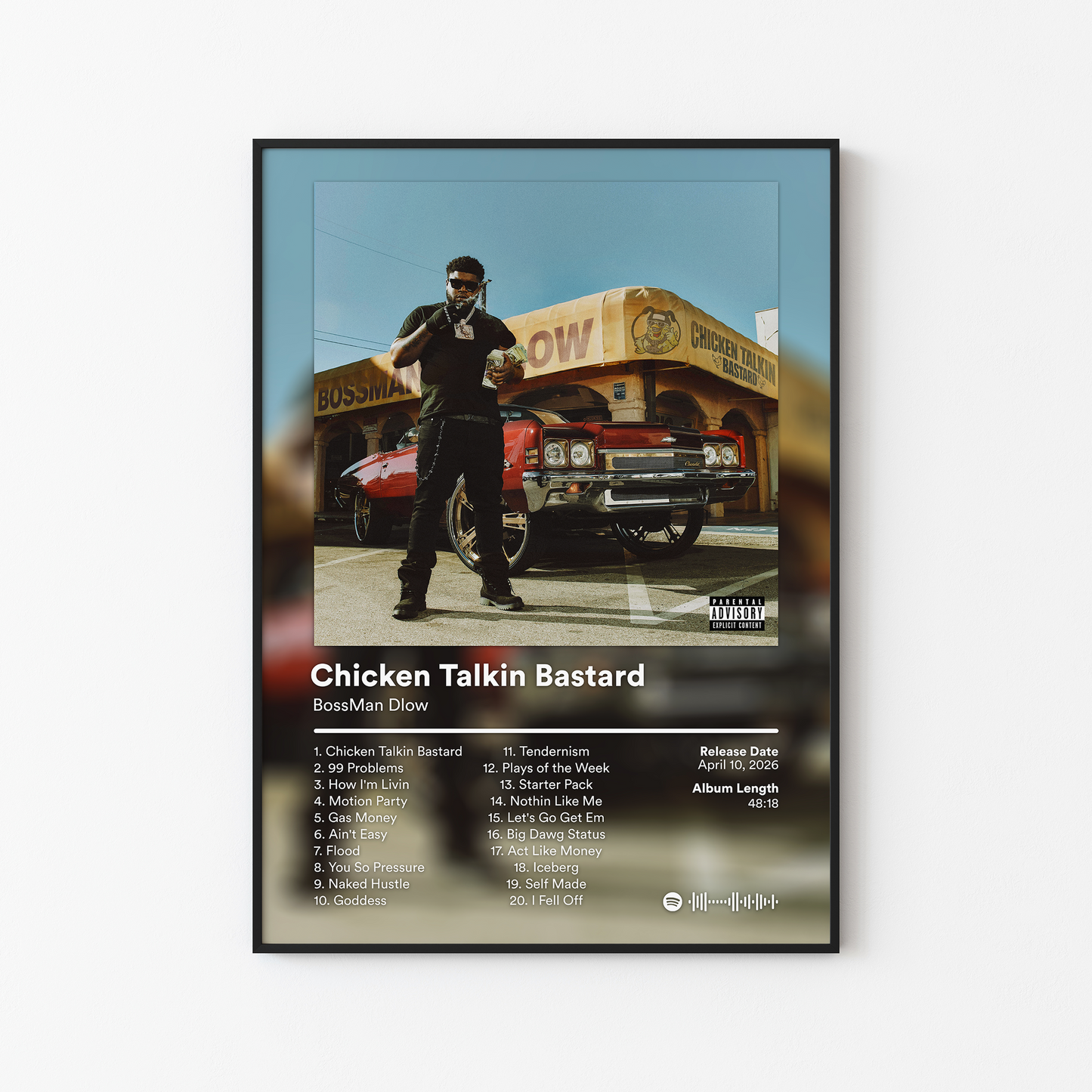 BossMan Dlow Chicken Talkin Bastard Album Poster
