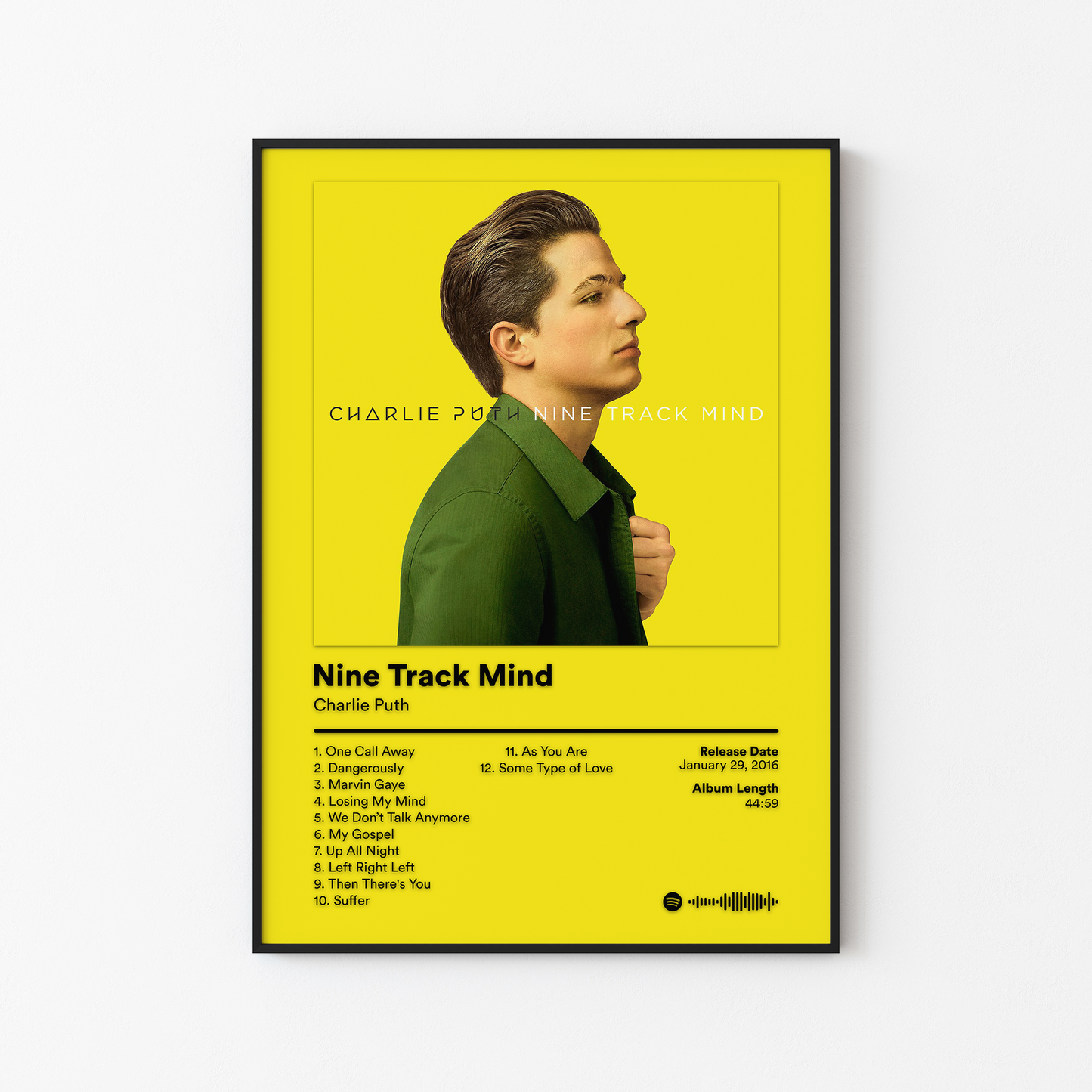 Charlie Puth Nine Track Mind Album Poster