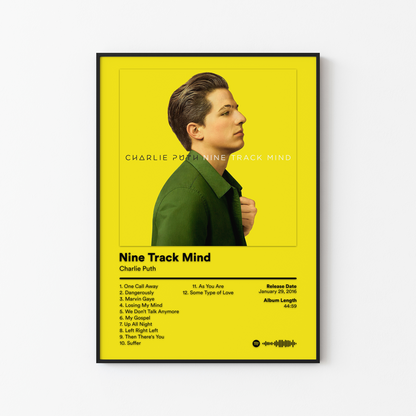 Charlie Puth Nine Track Mind Album Poster