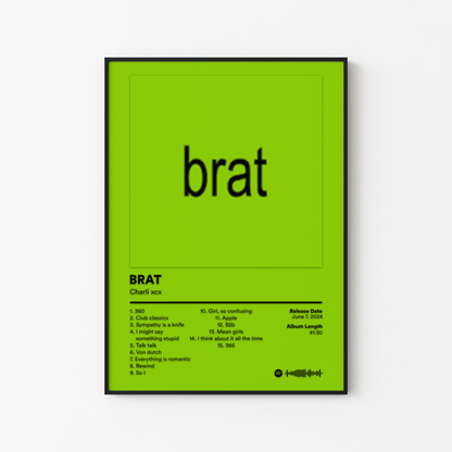 Charli xcx BRAT Album Poster